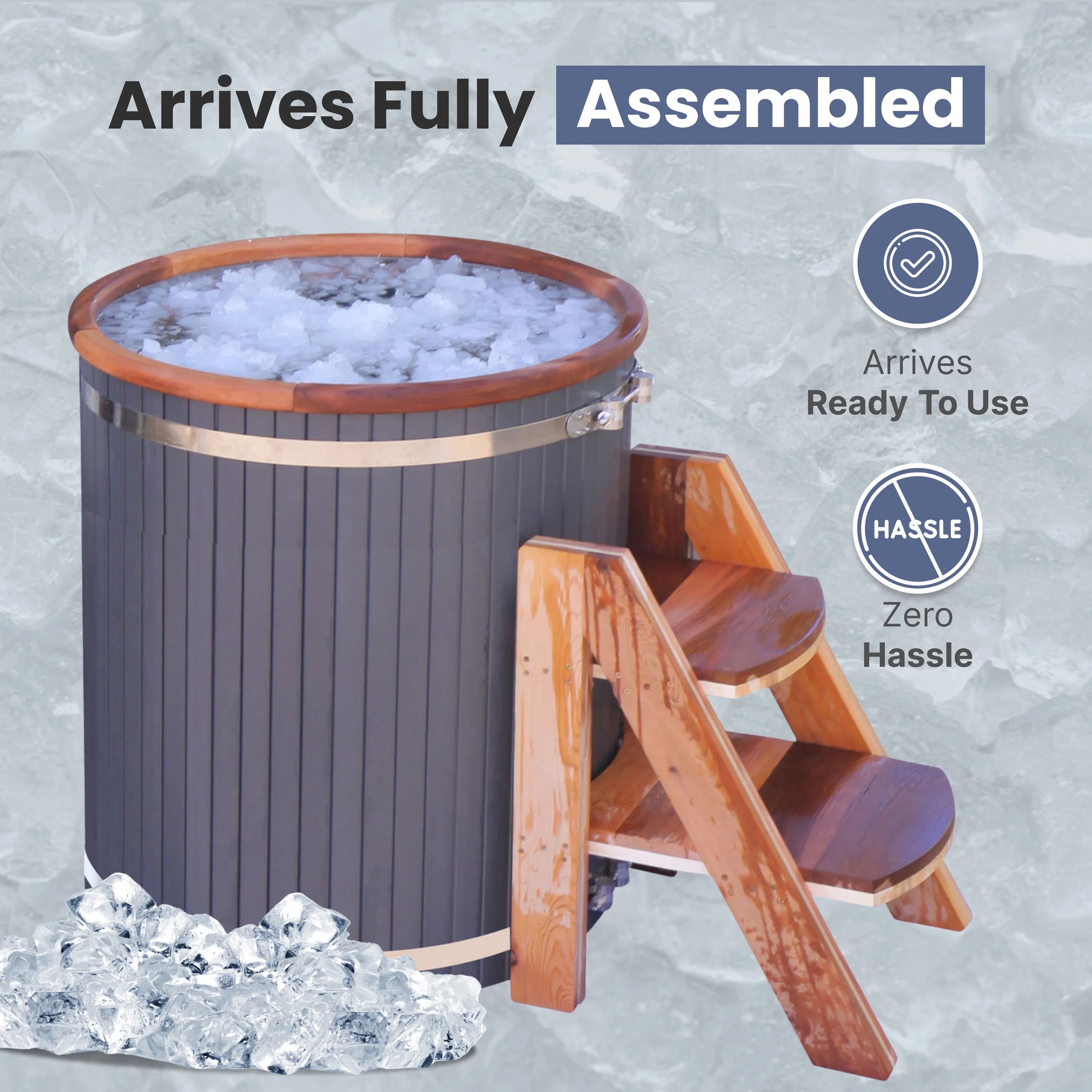 Aleko Cold Therapy 1 Person Ice Bath 118 Gallon Cold Plunge 37.5" X 33.25"