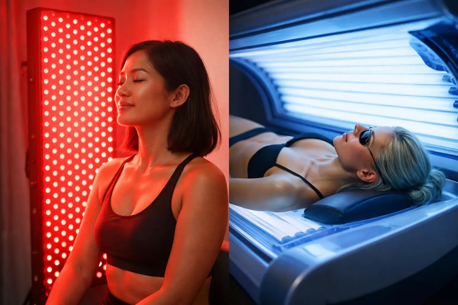 Red Light Therapy vs Tanning Bed