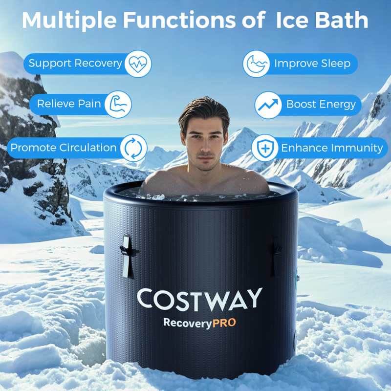 Costway Recovery Pro 79 Gal Water Chiller Compatible Cold Plunge Tub with Cover