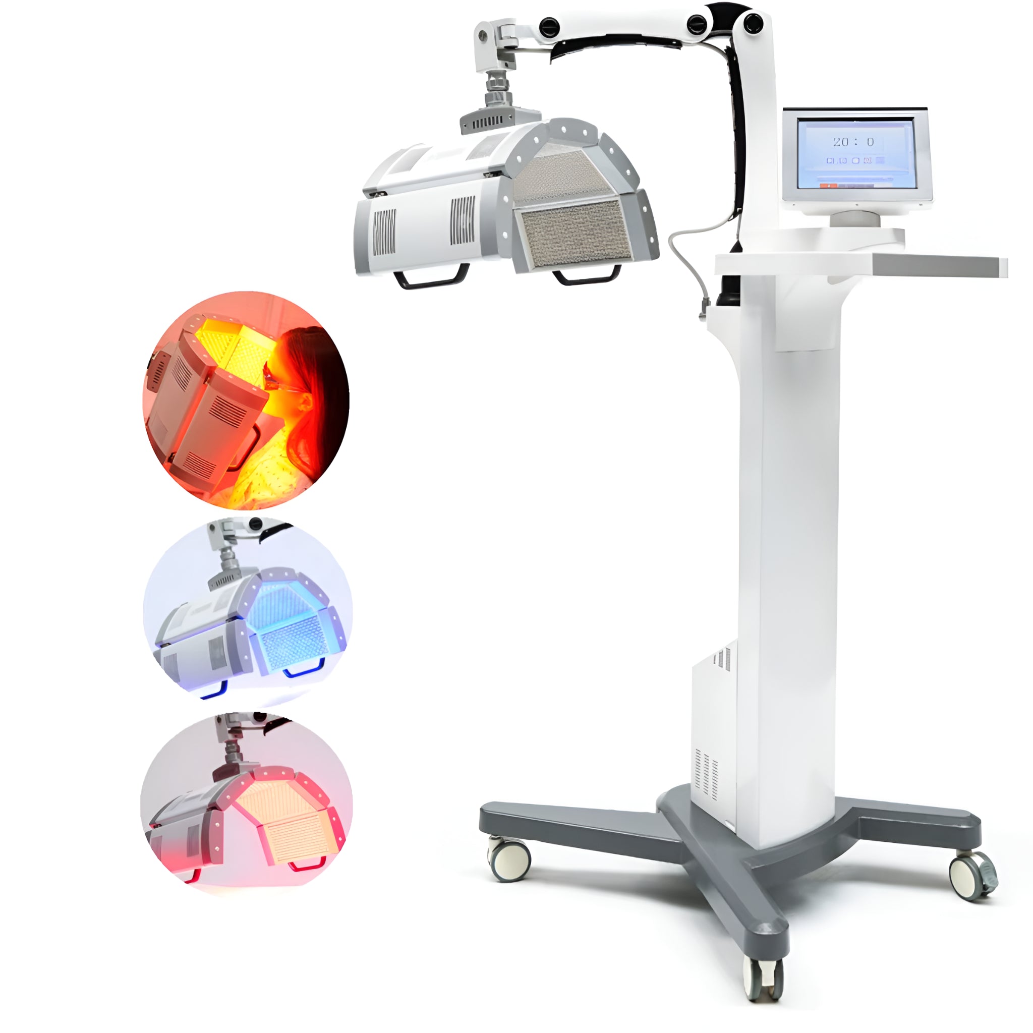 Kernel Professional Red Light Therapy Panel for Skin Healing after Laser Procedures Red Blue Yellow Light Therapy PDT KN-7000A