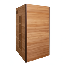 Backyard Discovery Rylan 2-Person Cedar Wood Indoor Infrared Sauna with Red Light Therapy and Chromotherapy